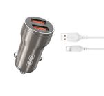 Metal Car Charger with Lightning Cable